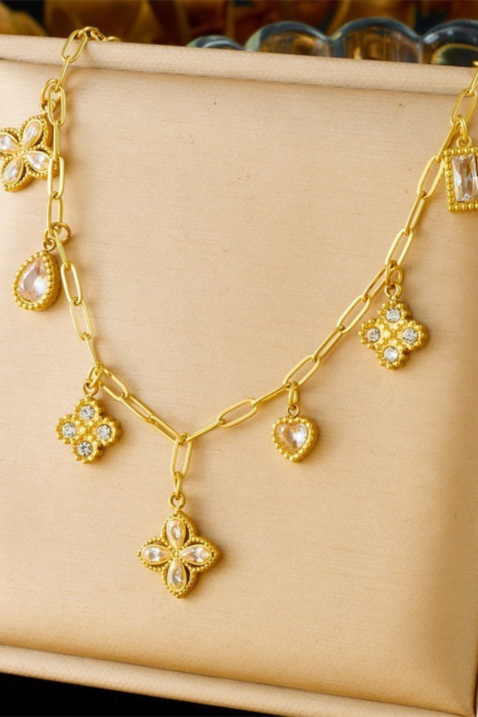 Thalia Charm Necklace - Gold