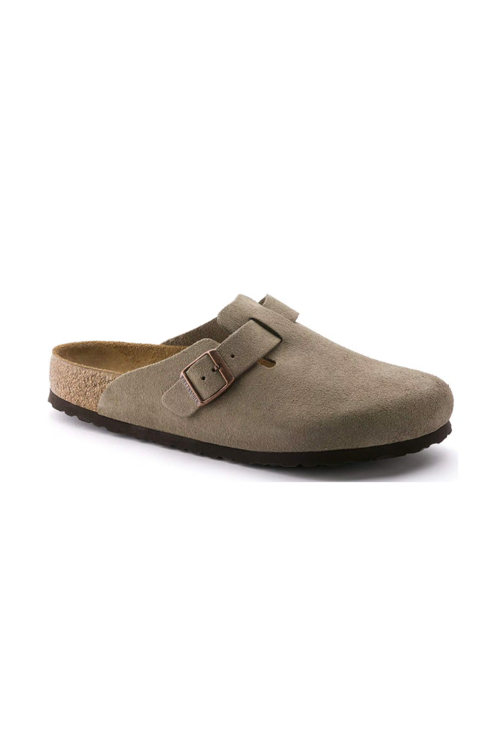 Birkenstock Men's Boston Clog  - Taupe Suede