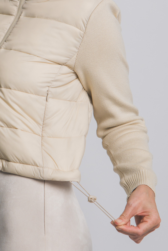 Sweet Cascade Quilted Jacket - Cream
