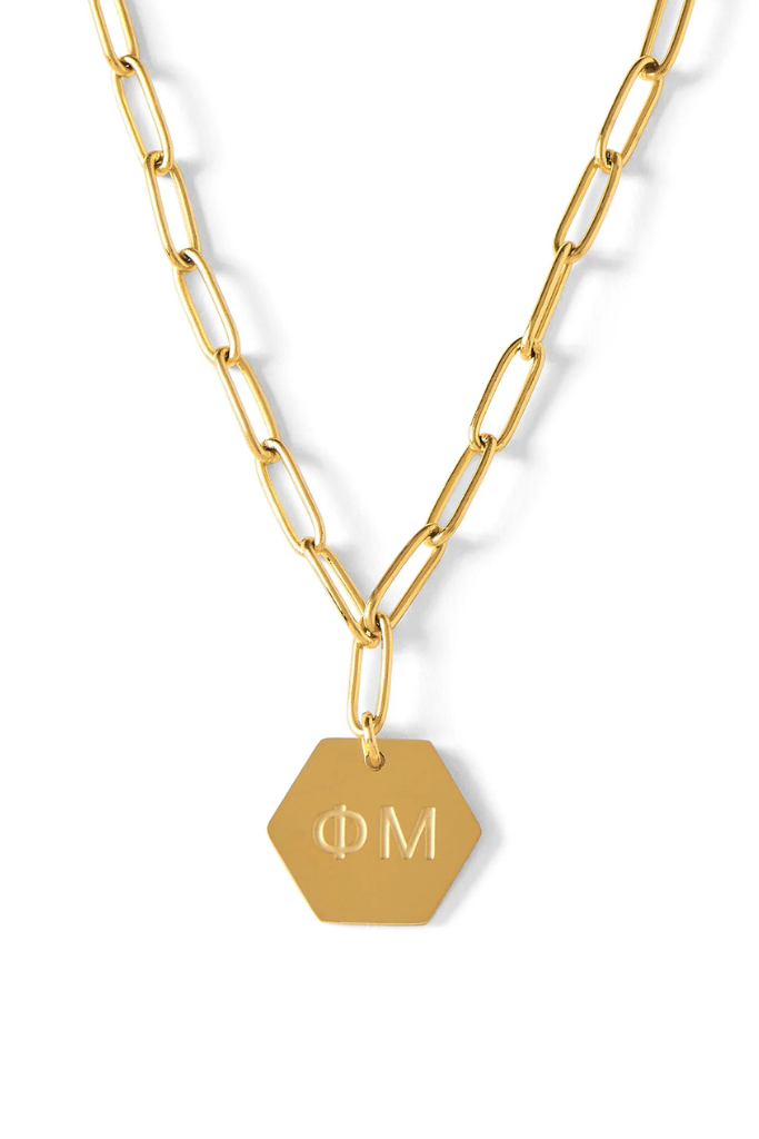 Sorority Paperclip Necklace - Phi Mu