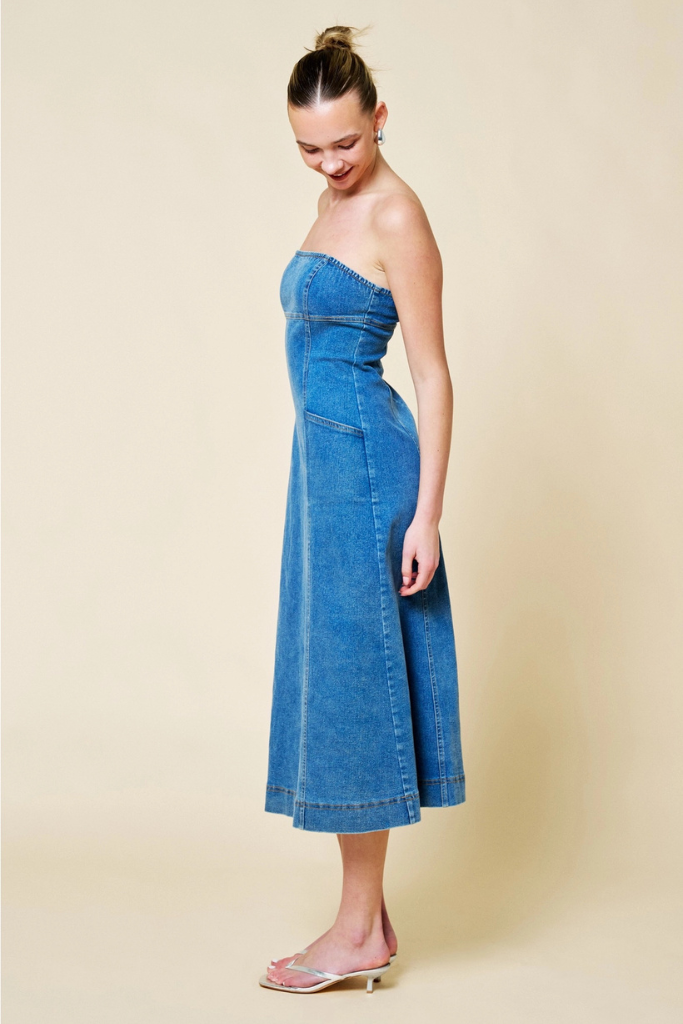 Spring Fling Midi Dress - Denim