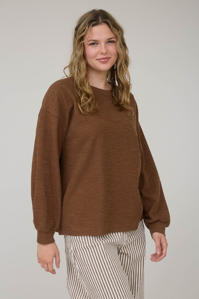 Close By Knit Top - Brown