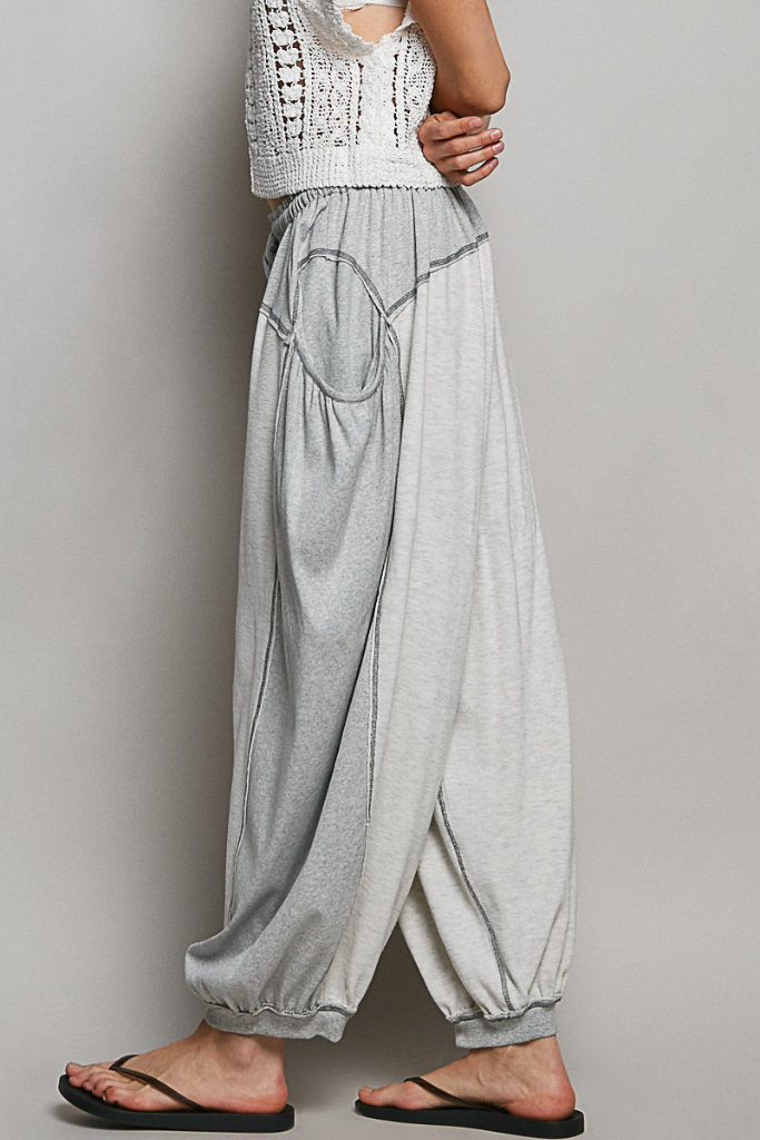 Ilora Stitched Joggers - Grey