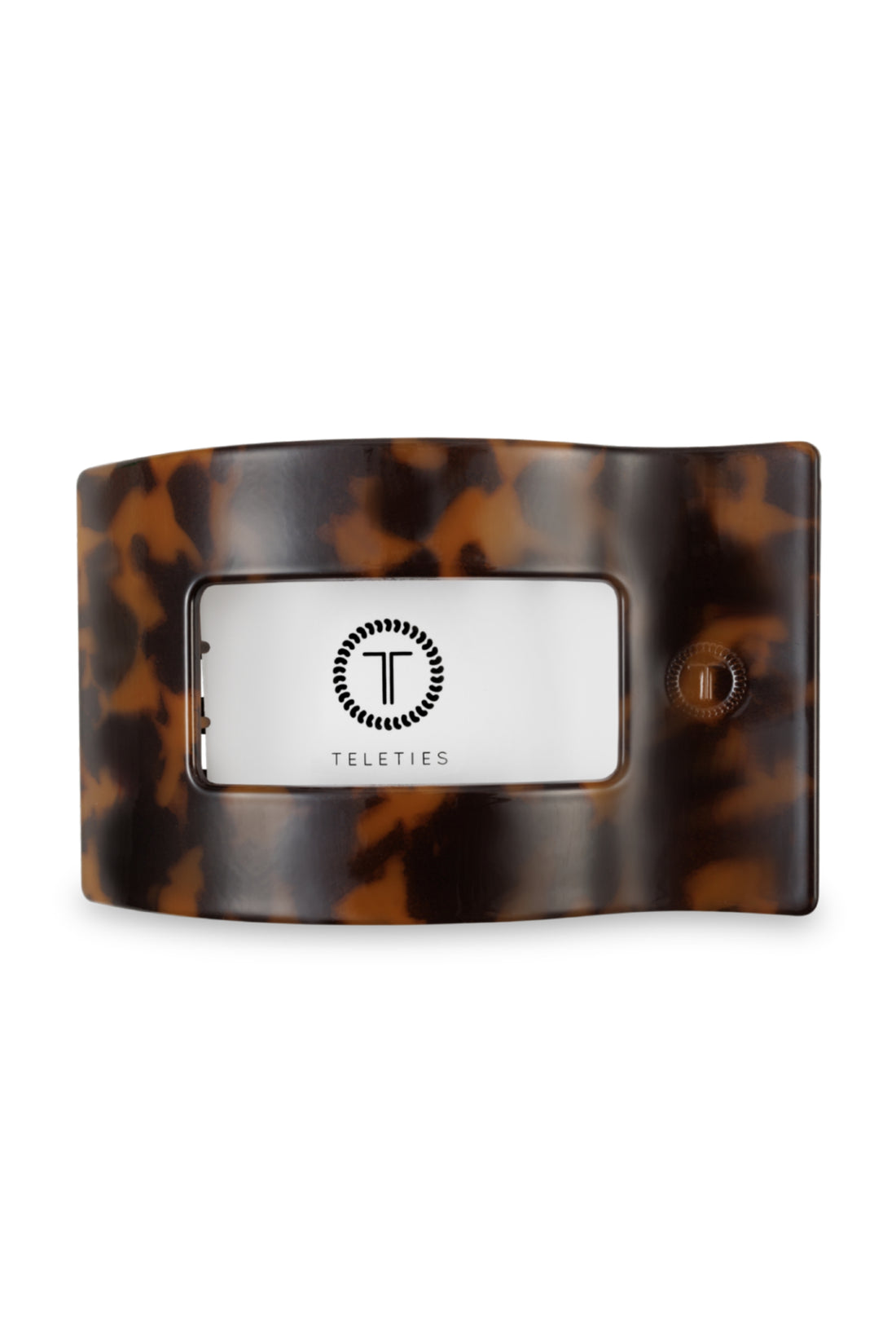 TELETIES Medium Flat Rectangle Hair Clip-  Tortoise