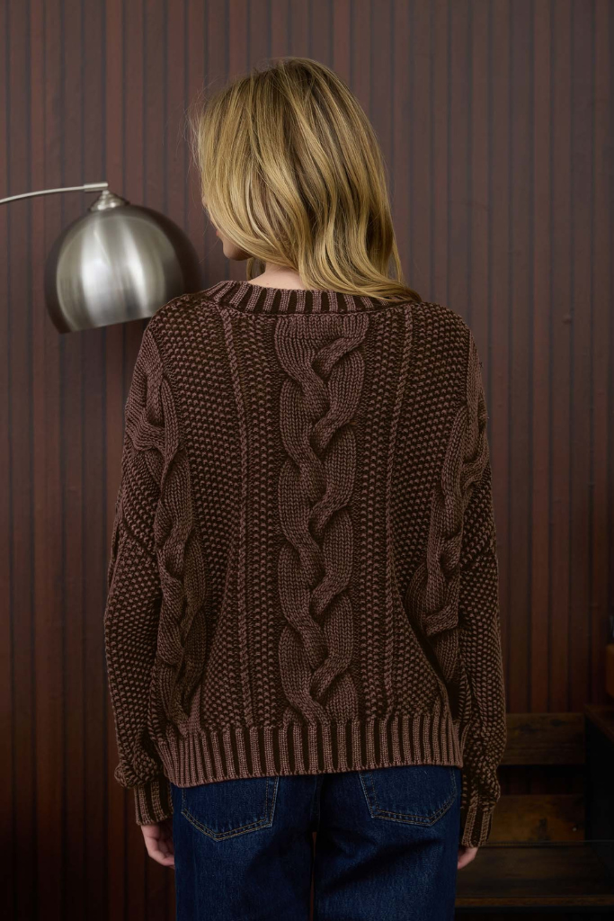 Stay Bold Knit Sweater - Cocoa