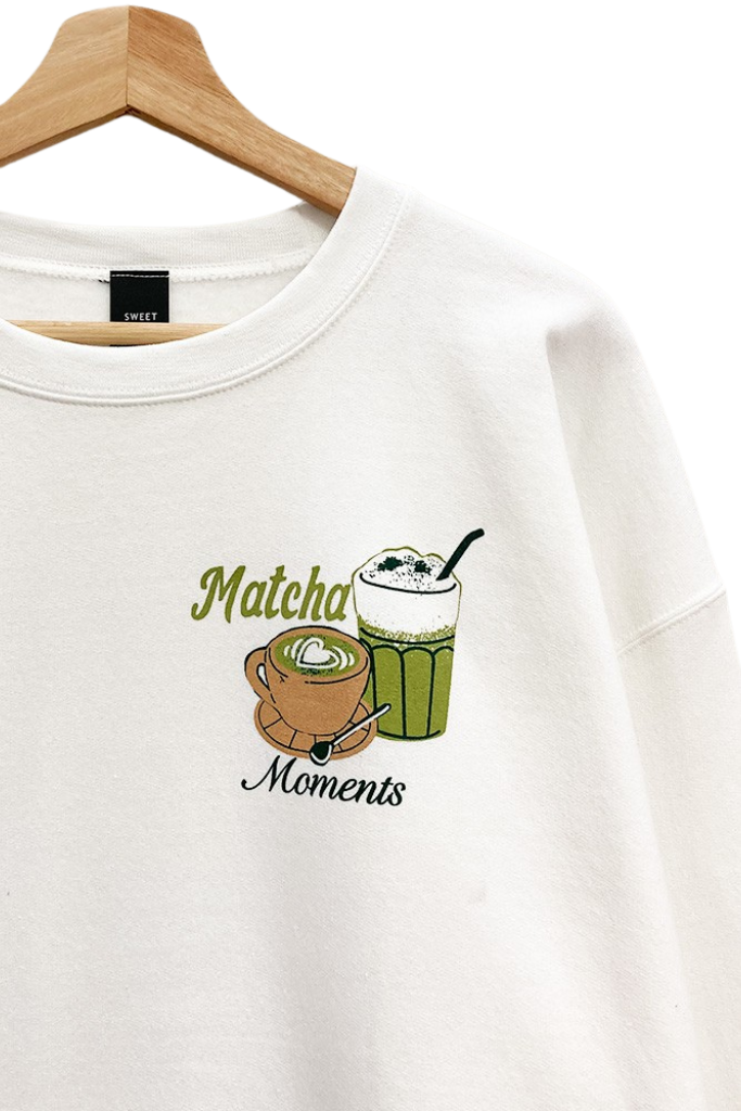 Matcha Moments Sweatshirt - White