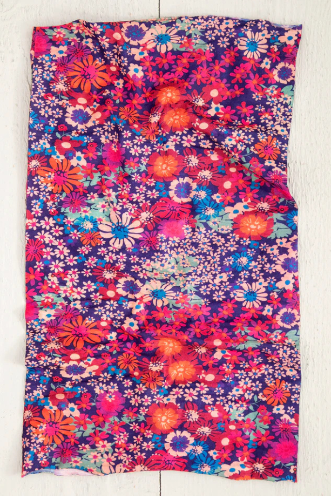 Full Boho Bandeau - Summer Daisies Burgundy