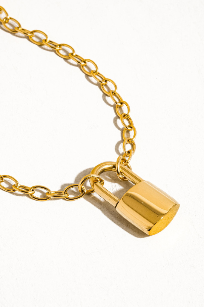 Locked Out Chain Necklace - Gold