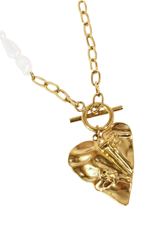A Pearly Love Necklace - Gold