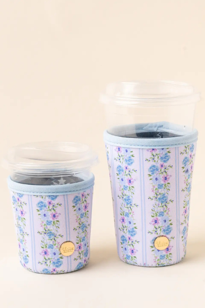 Sip Savvy Large Drink Sleeve - Petal Paradise Blue