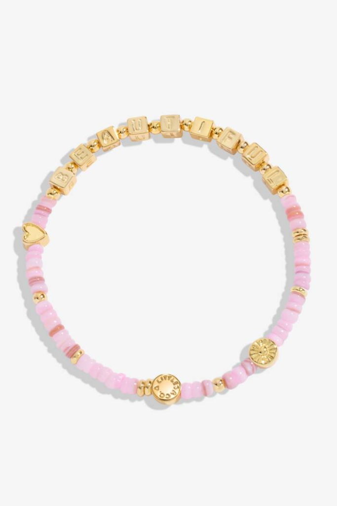 A Little "Happy Birthday Beautiful" Bracelet - Gold