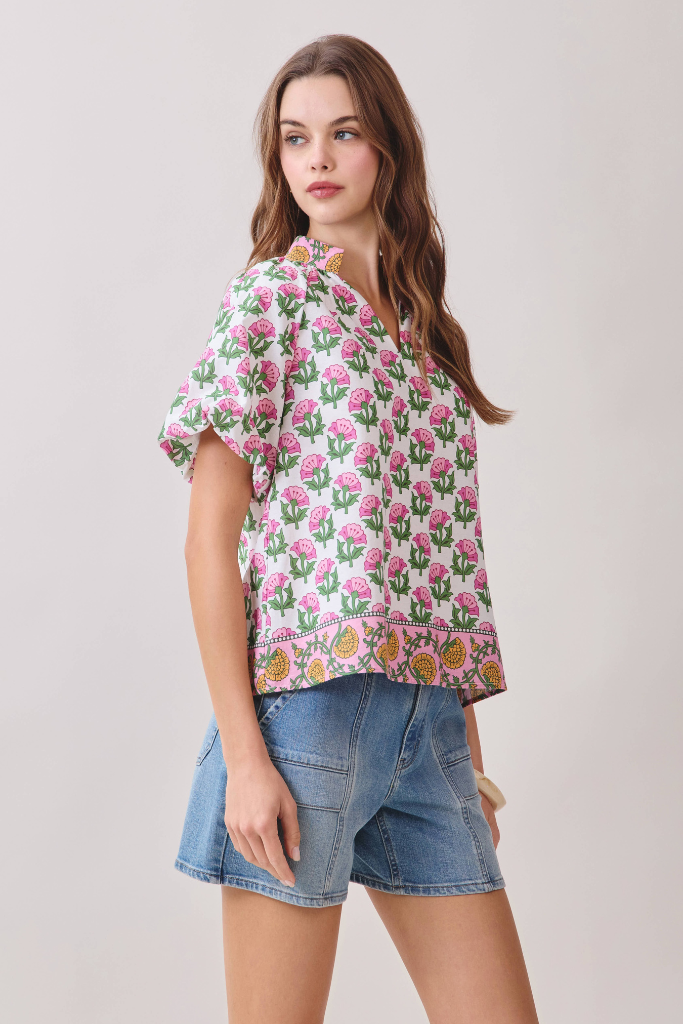 Pure Magic Floral Top - Pink Multi