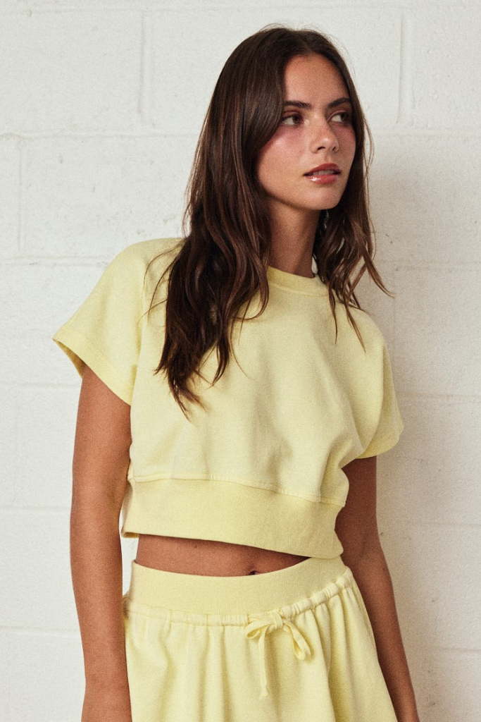 Danielle Crop Top - Yellow