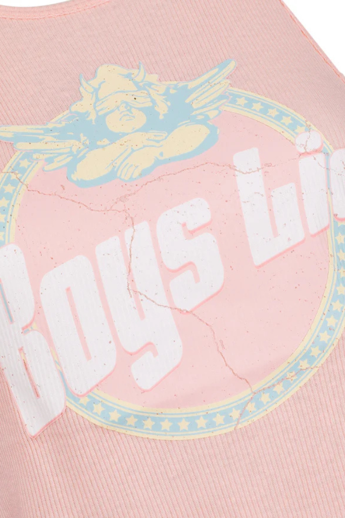Boys Lie Breakfast Beers Beegee Tank - Light Pink