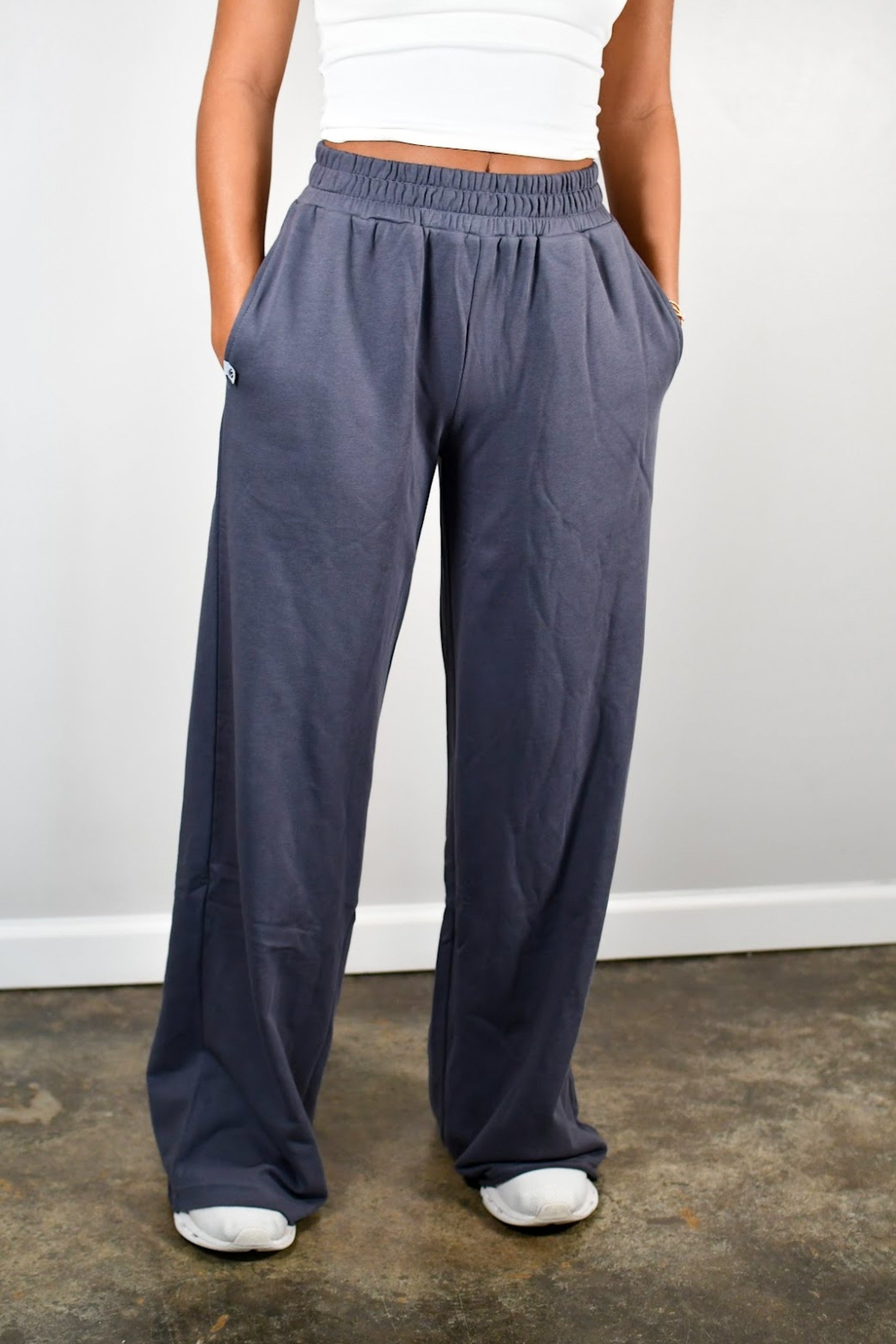 TooLooLah Baseline Straight Leg Joggers - Charcoal