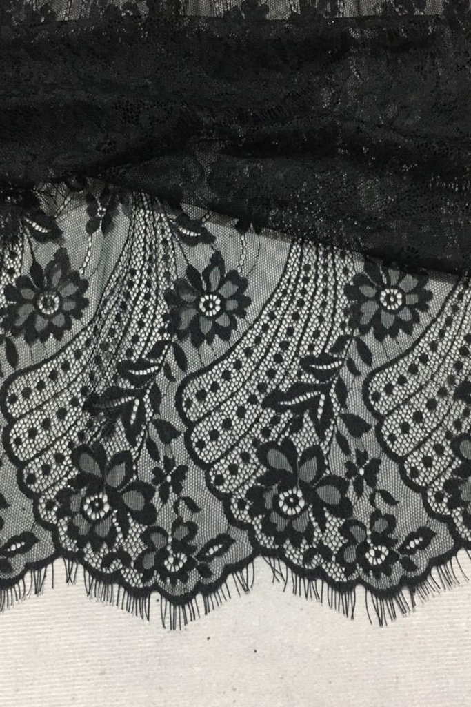 Danni Floral Sheer Midi Skirt - Black