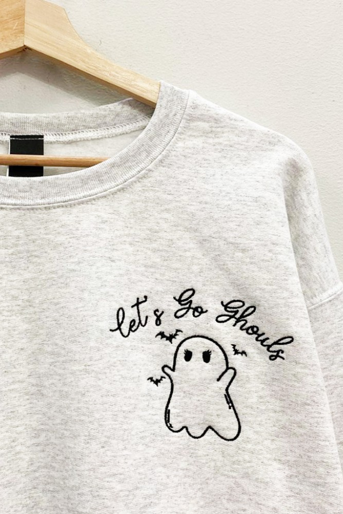 Let's Go Ghouls Sweatshirt - Ash Grey
