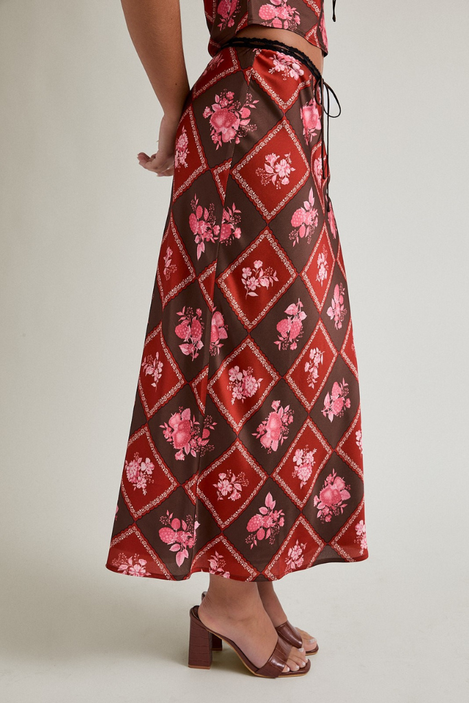 Easy Sweetness Maxi Skirt - Rust/Brown