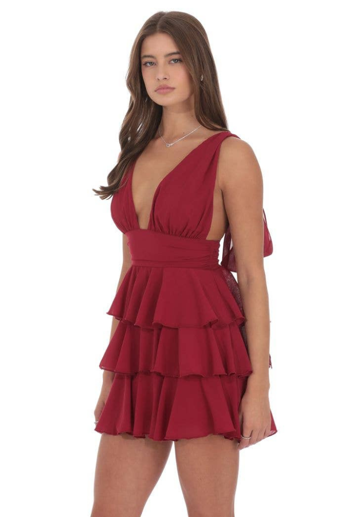 Lucy In The Sky Emberlyn Dress - Maroon