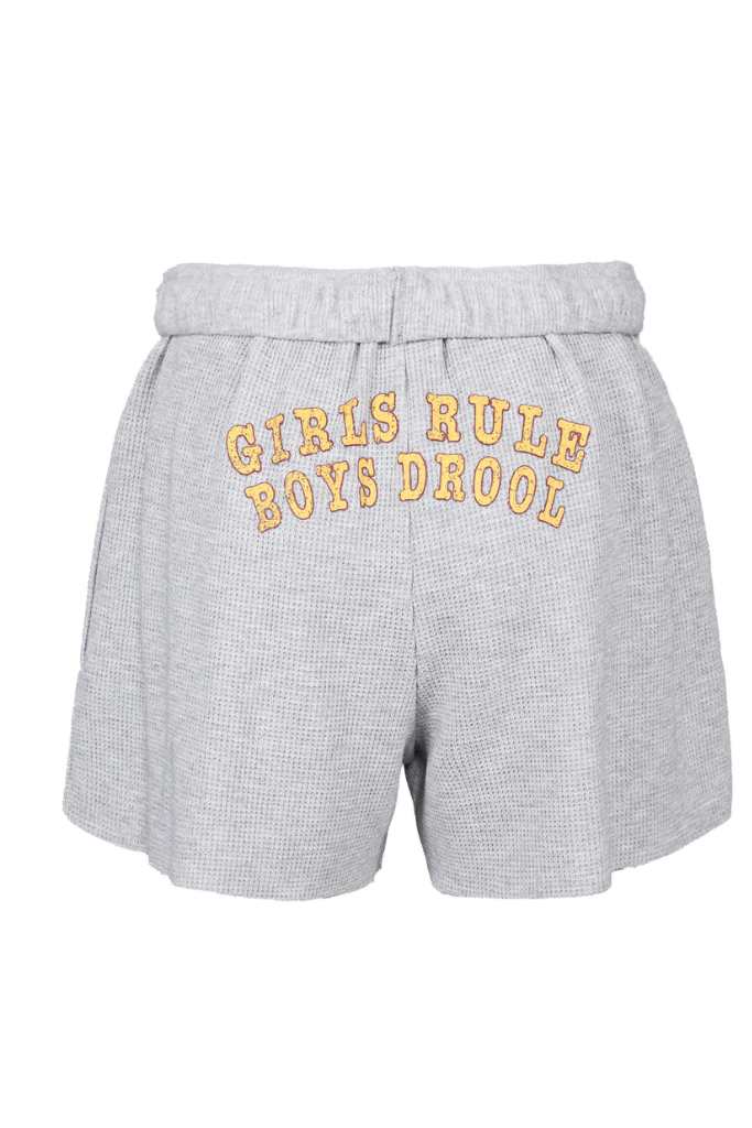 Boys Lie Girl Rule Basic Shorts - Heather Grey