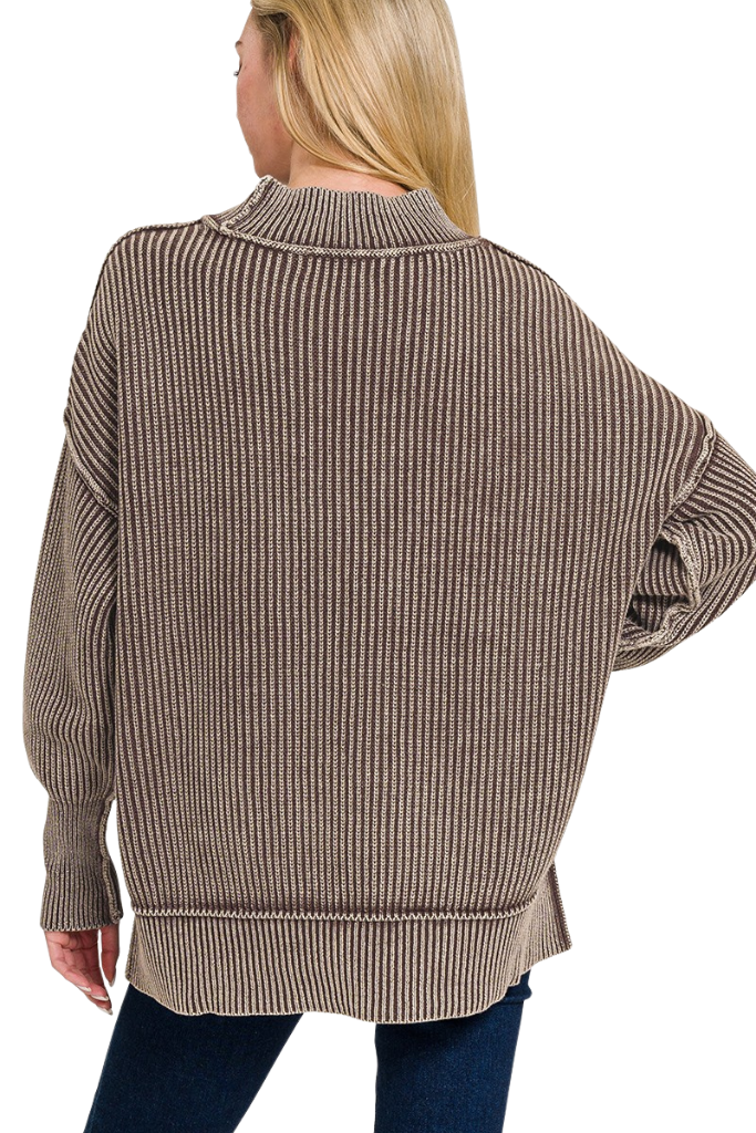 Bentlee Ribbed Sweater - Brown