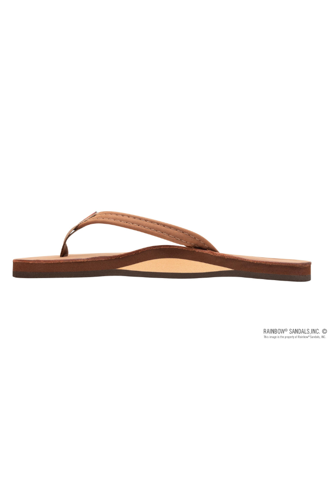 Rainbow Premier Leather Single Layer Narrow Strap - Redwood