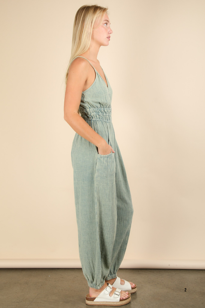 More Than Me Jumpsuit - Sage