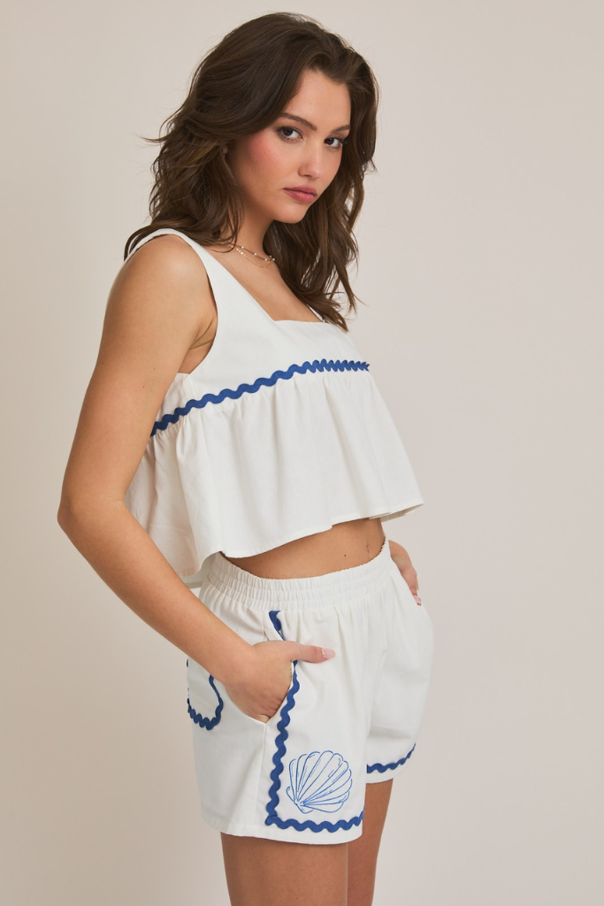 Along The Shore Set - White/Blue