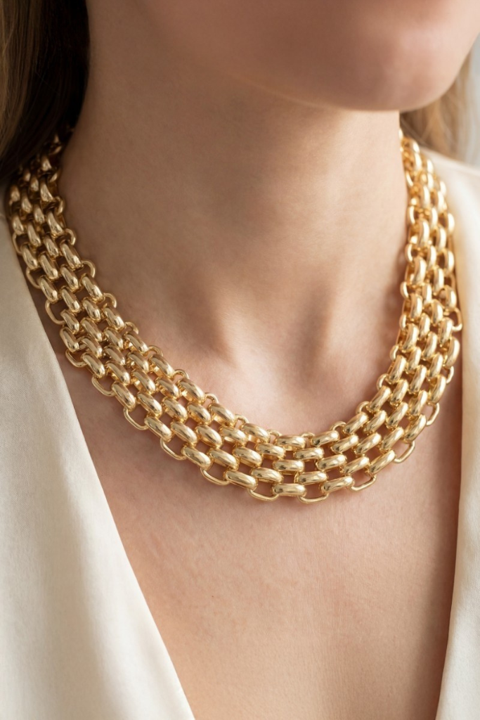 Layered Love Chain Necklace - Gold
