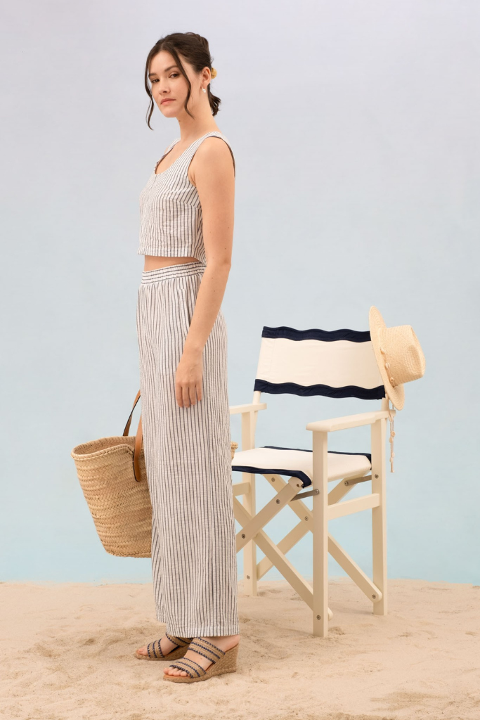 Jenn Striped Pants - Blue