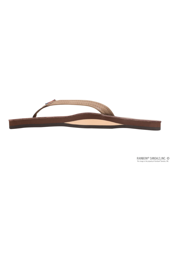 Rainbow Premier Lthr Single Layer Arch Sandal - Dark Brown