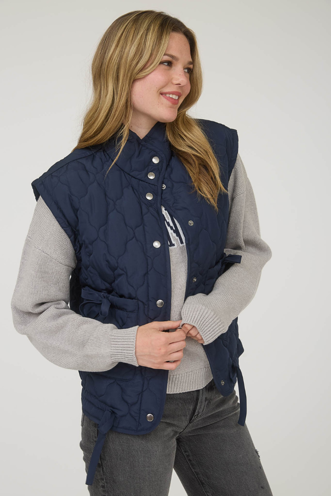 Snow Angel Puffer Vest - Navy
