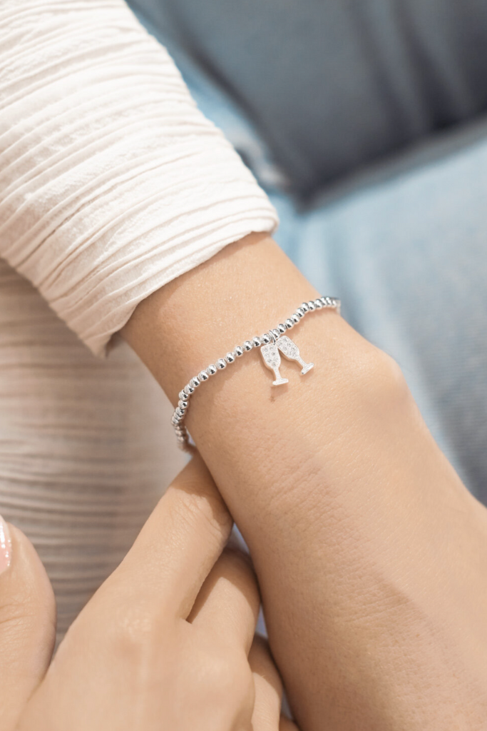 A Little &#039;Birthday Cheers&#039; Bracelet- Silver