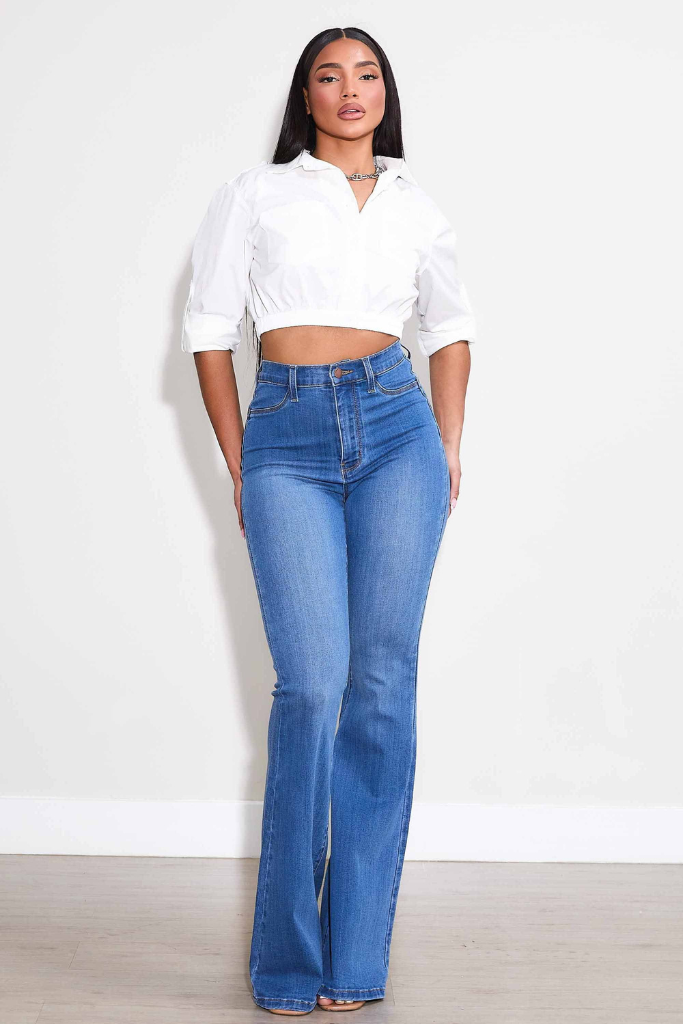 For The Day Flare Jeans - Medium Wash