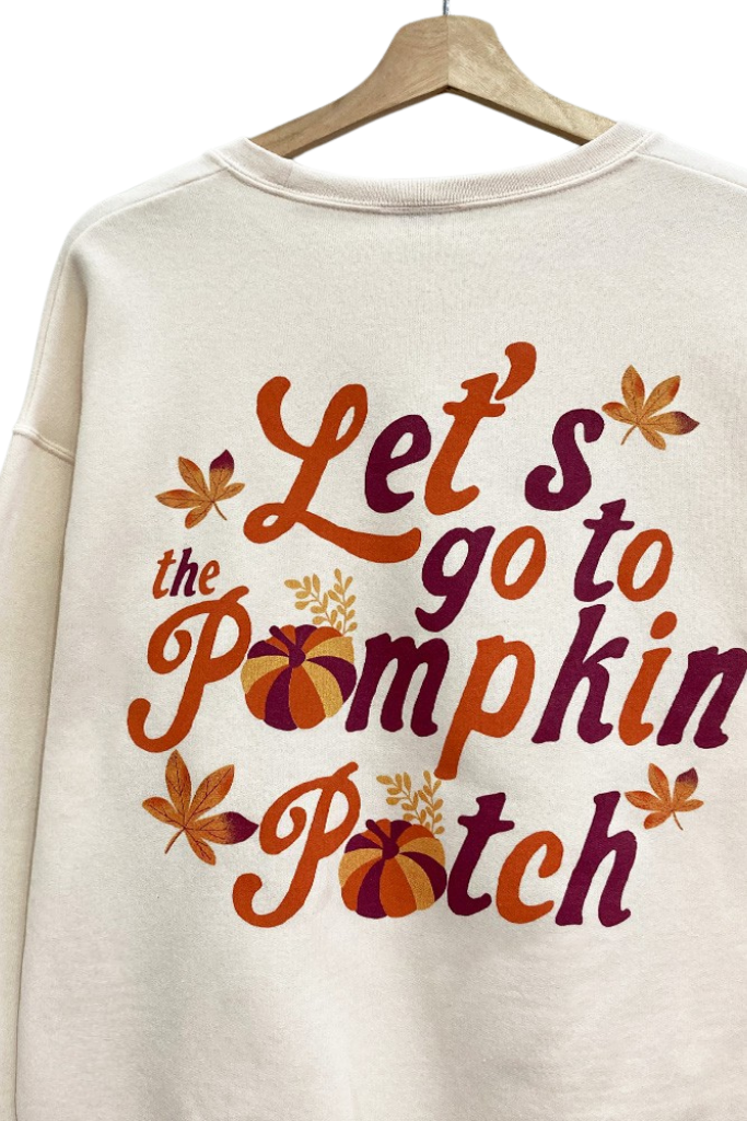 Pumpkin Patch Graphic Sweatshirt - Cream