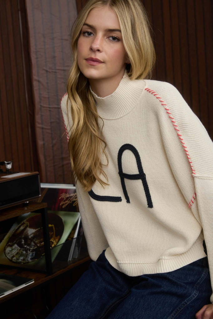 L.A. Crew Pullover Sweater - Cream