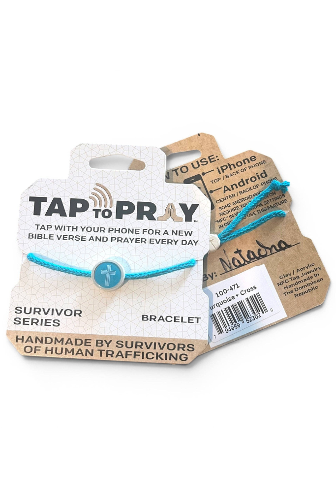 Tap To Pray® Survivor Series Braided Bracelet - Turquoise