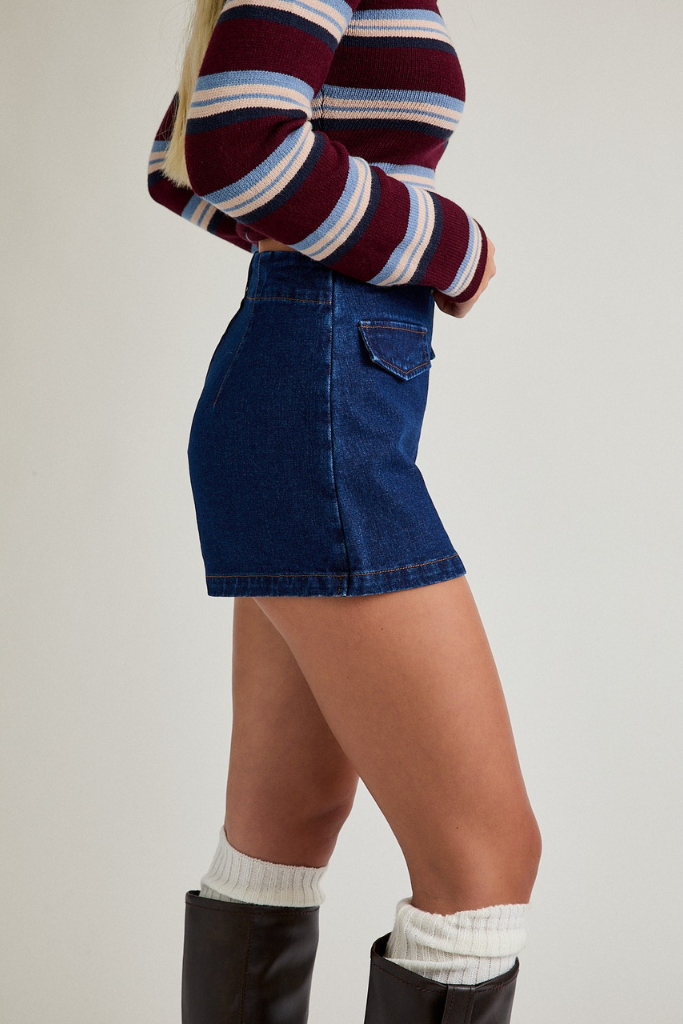 Field Notes Denim Skort - Dark Wash