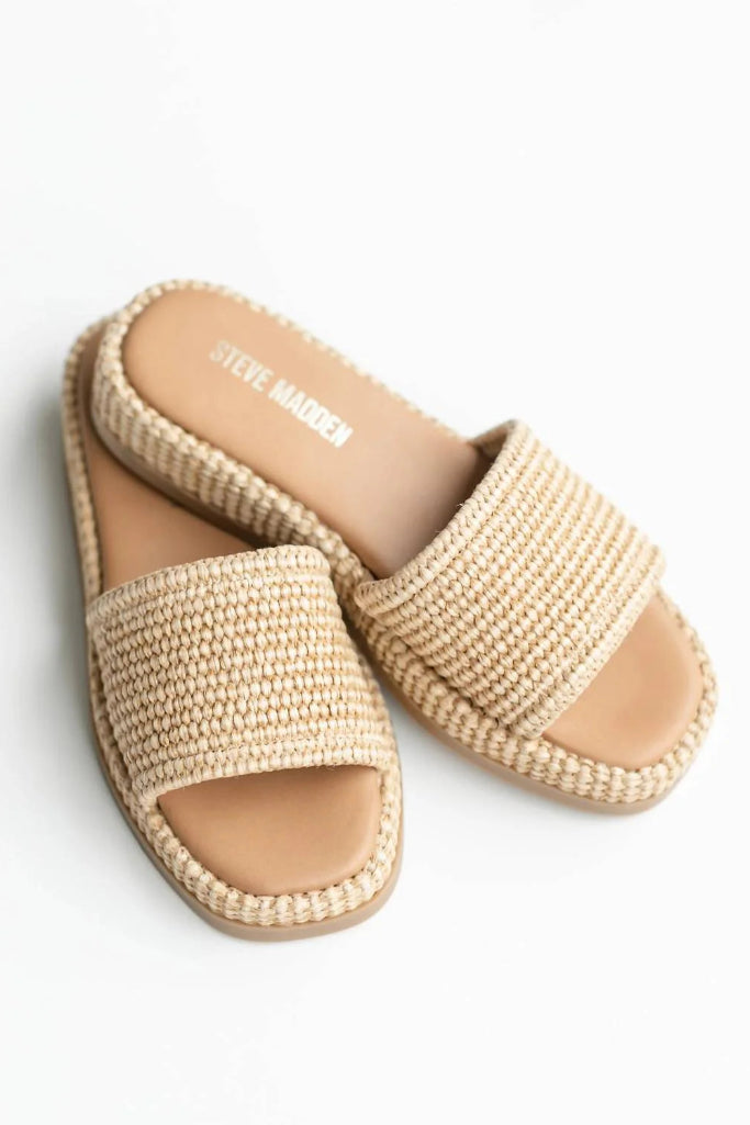 Steve Madden Boardwalk Sandal - Natufal Raffia