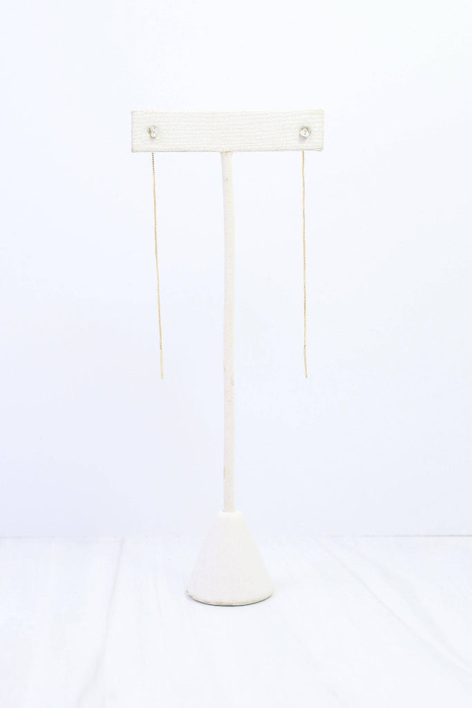 Emani Dangle Thread Earring - Gold
