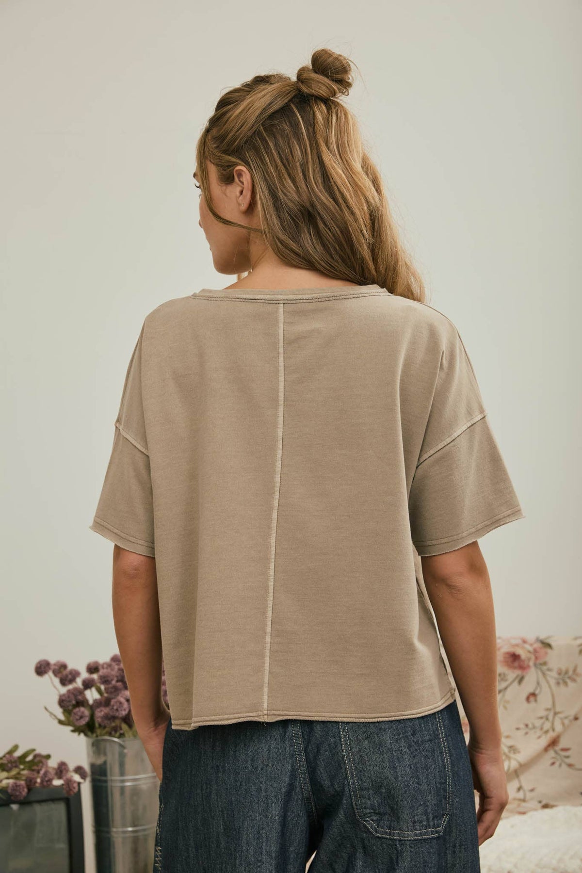 The Cure Raw Edge Top - Brown