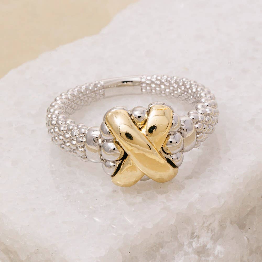 X Factor Twisted Ring - Silver/Gold