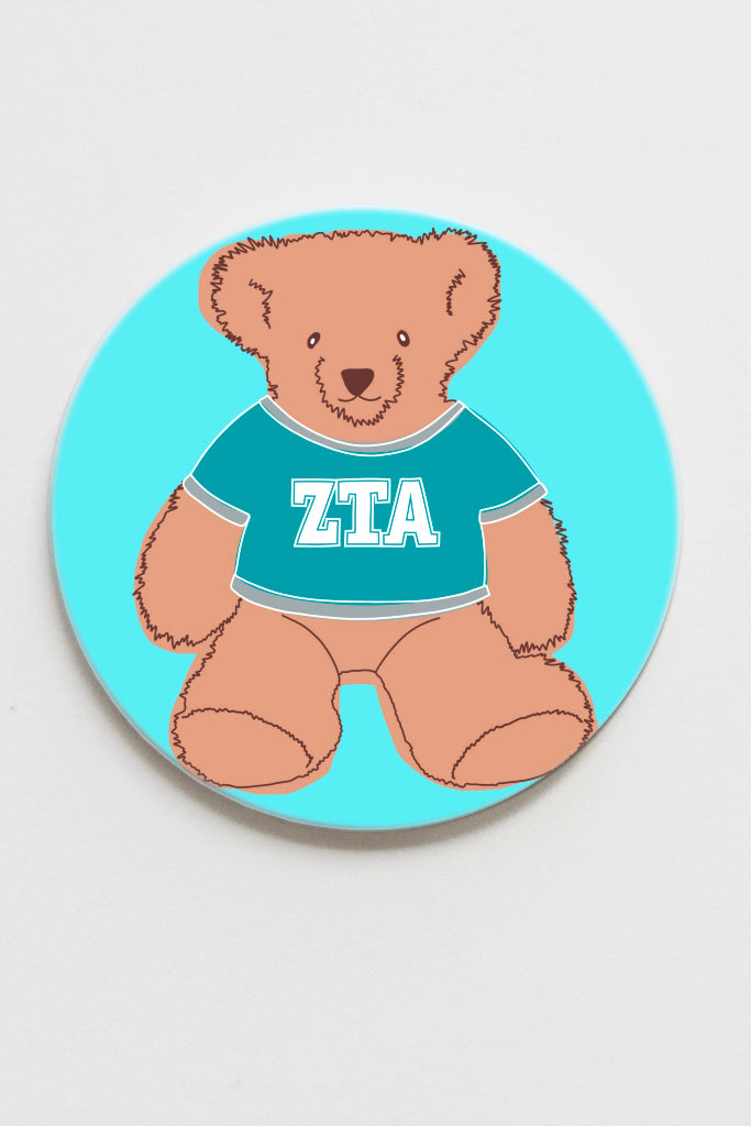 Zeta Tau Alpha Teddy Bear Button- 3.00 inch
