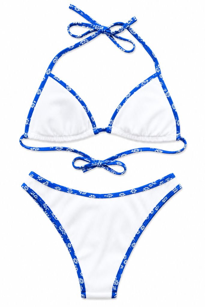Tropic Date Bikini - White/Blue