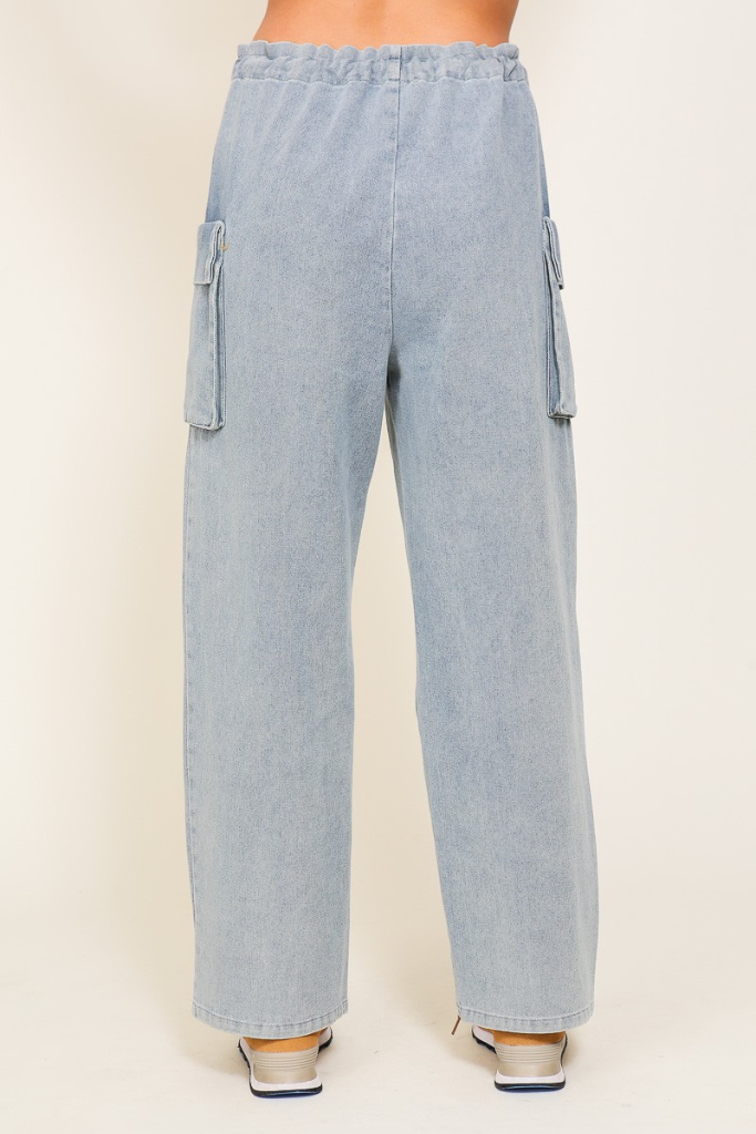 Way Of Life Cargo Pants - Denim Blue