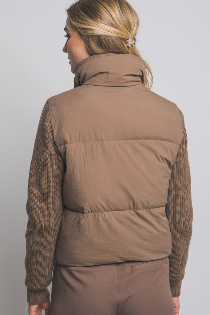 Take Charge Puffer Jacket - Mocha