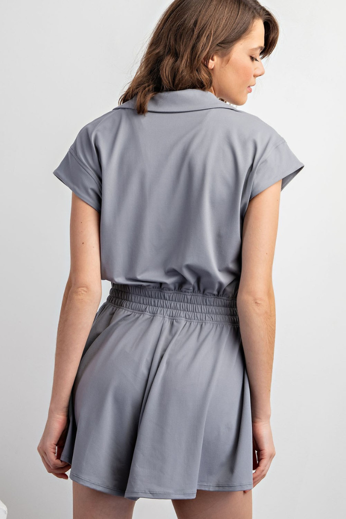 Feeling So Right Romper - Grey