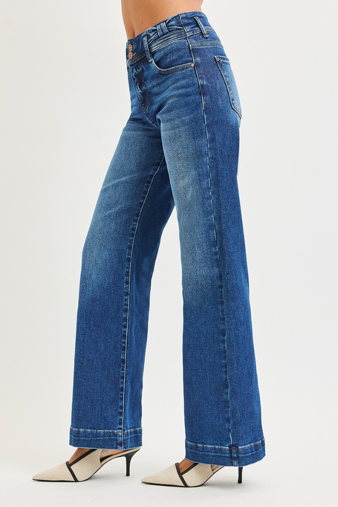 Best Fit Yet Wide Leg Jeans - Dark Wash