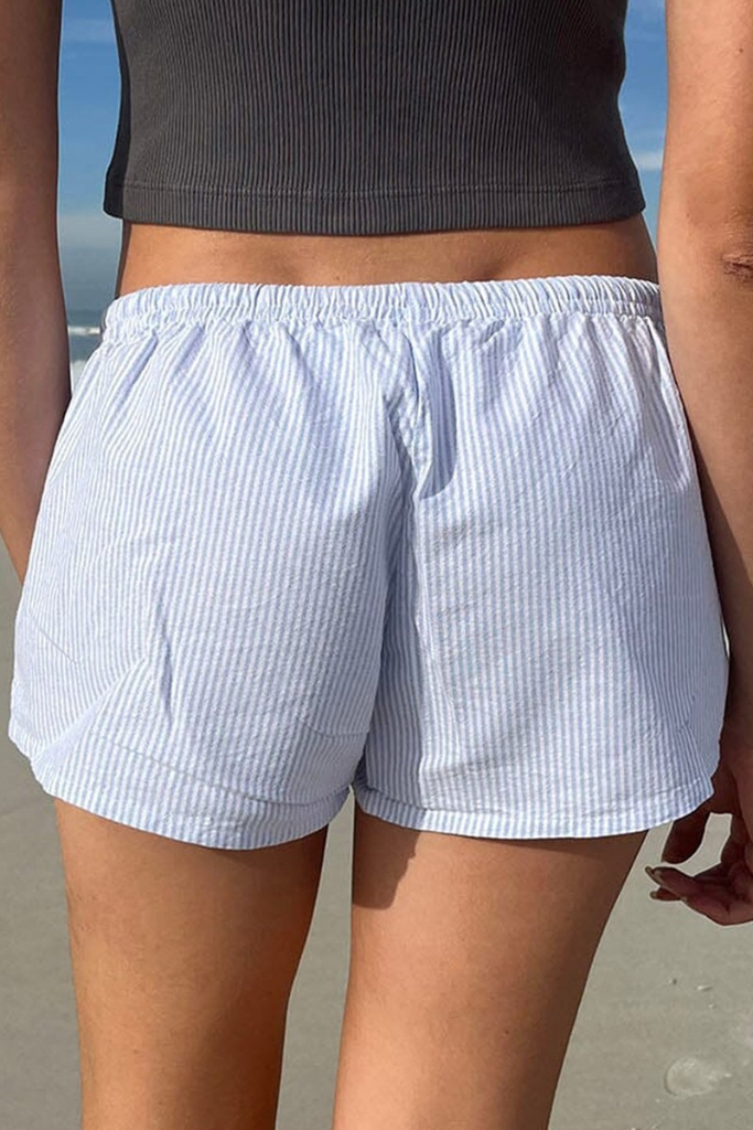 After Dark Striped Shorts - Blue
