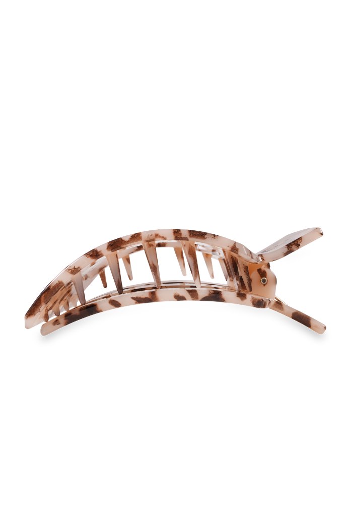 TELETIES Large Square Flat Hair Clip  - Blonde Tortoise